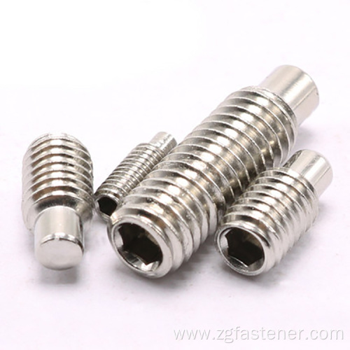 Stainless steel 316 Hexagon socket set screws with dog point DIN915